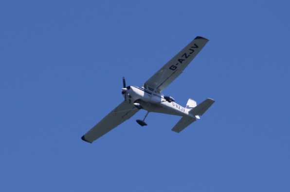 19 May 2020 - 12-57-52 
Frequent visitor light aircraft G-AZJV
----------------------
Cessna F172L Skyhawk